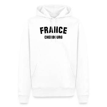 CHERBOURG France Frankreich - Sweat à capuche Premium bio Homme - blanc - Devant - Nico (187cm)