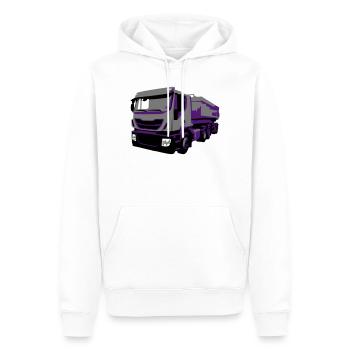 TruckIvecVektor - Männer Premium Bio Hoodie - Weiß - Vorne - Nico (187cm)