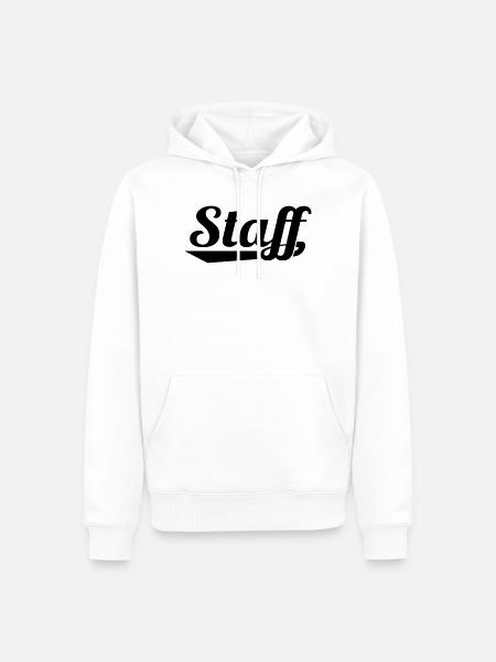 2541614 127337063 STAFF - Männer Premium Bio Hoodie - Weiß