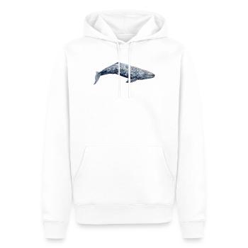 Gray whale - Gray whale - Baleine grise - Men’s Premium Organic Hoodie - white - Front - Nico (187cm)