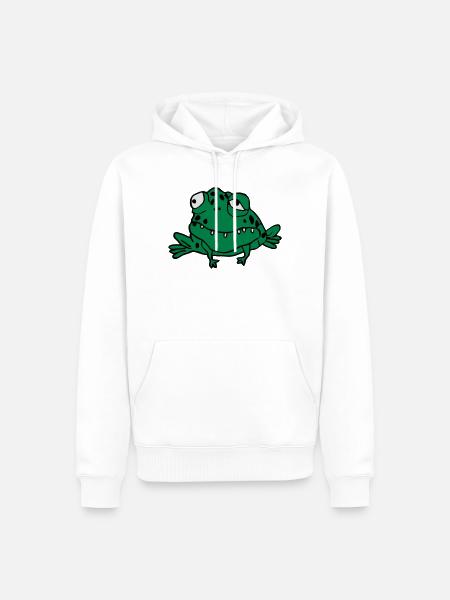 Majfrø - Herre Premium økologisk hoodie - hvid