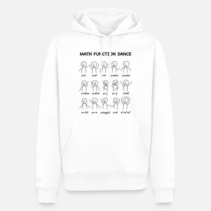 The 'Math Function Dance' (Nerd-Shirt) - Männer Premium Bio Hoodie - Weiß