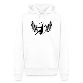 handball - Sweat à capuche Premium bio Homme - blanc - Devant - Nico (187cm)