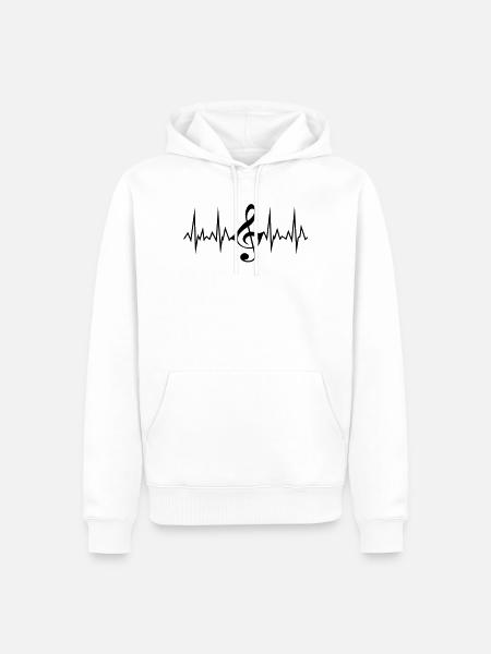 wavenotenschluessel - Men’s Premium Organic Hoodie - white