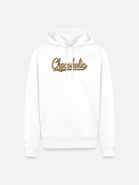 2541614 15352890 chocolate - Men’s Premium Organic Hoodie - white