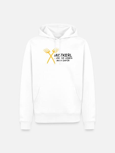 2541614 15142795 mistkerl - Men’s Premium Organic Hoodie - white