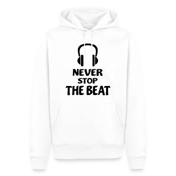 DJ - Sweat à capuche Premium bio Homme - blanc - Devant - Nico (187cm)