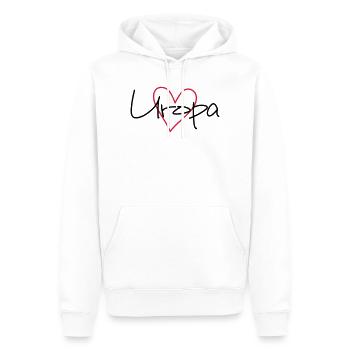Uropa Herz Liebe Geschenk werdender Uropa - Männer Premium Bio Hoodie - Weiß - Vorne - Nico (187cm)