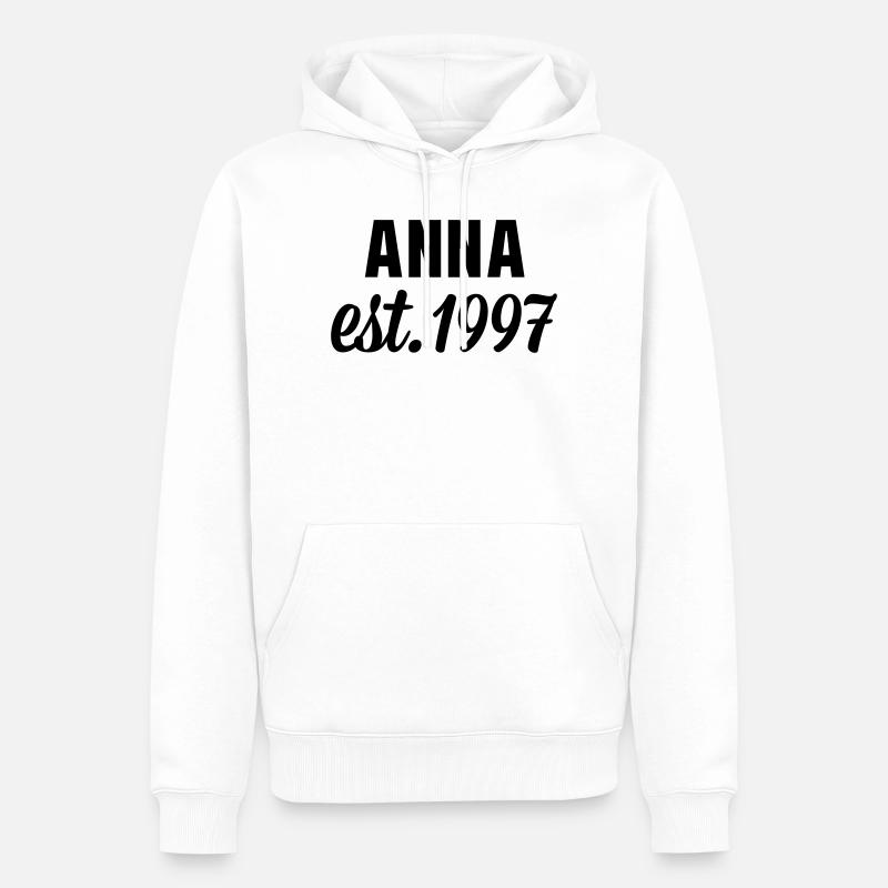 Anna est 1997 - Männer Premium Bio Hoodie - Weiß
