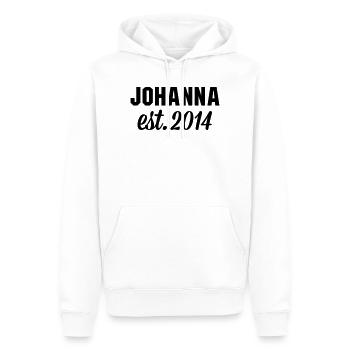 Johanna est 2014 - Männer Premium Bio Hoodie - Weiß - Vorne - Nico (187cm)
