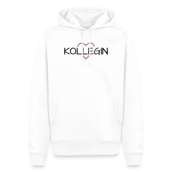 Colleague heart favorite colleague gift - Men’s Premium Organic Hoodie - white - Front - Nico (187cm)