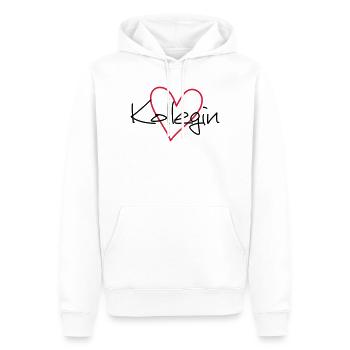 Kollegin Herz Lieblingskollegin Geschenk - Männer Premium Bio Hoodie - Weiß - Vorne - Nico (187cm)