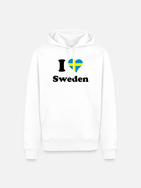 I love Sweden - Men’s Premium Organic Hoodie - white