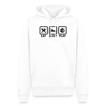 Eat Sleep Play Basketball - Männer Premium Bio Hoodie - Weiß - Vorne - Nico (187cm)