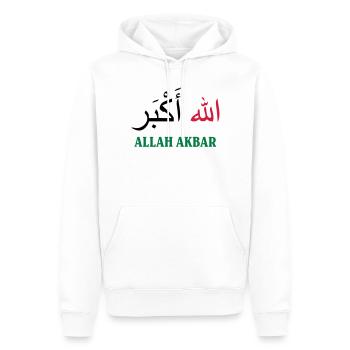 Allah Akbar - Sweat à capuche Premium bio Homme - blanc - Devant - Nico (187cm)