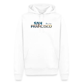 Région de la baie de San Francisco - cadeau - Sweat à capuche Premium bio Homme - blanc - Devant - Nico (187cm)