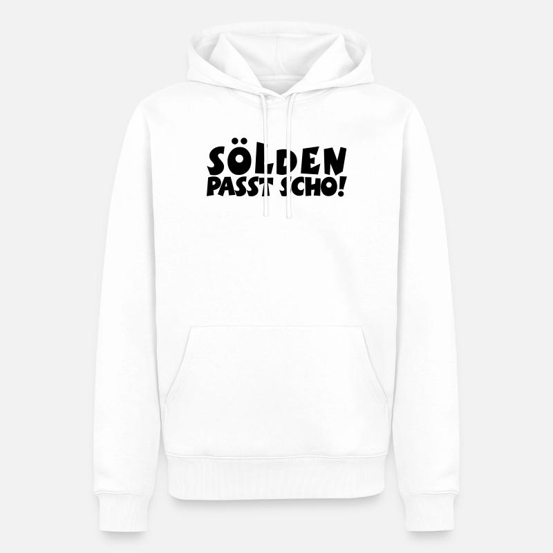 Sölden Passt Scho! - Männer Premium Bio Hoodie - Weiß