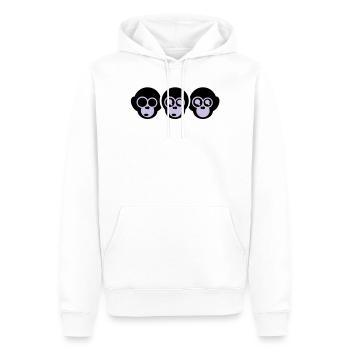 die drei affen - Männer Premium Bio Hoodie - Weiß - Vorne - Nico (187cm)