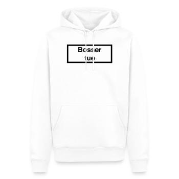Bosser tue :) - Sweat à capuche Premium bio Homme - blanc - Devant - Nico (187cm)