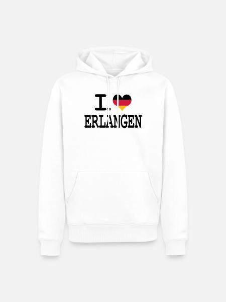 I love gain - Men’s Premium Organic Hoodie - white