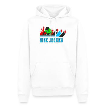 Disc Jockey / DJ / Geschenk / Geschenkidee - Männer Premium Bio Hoodie - Weiß - Vorne - Nico (187cm)