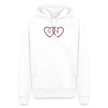 You and me - Männer Premium Bio Hoodie - Weiß - Vorne - Nico (187cm)