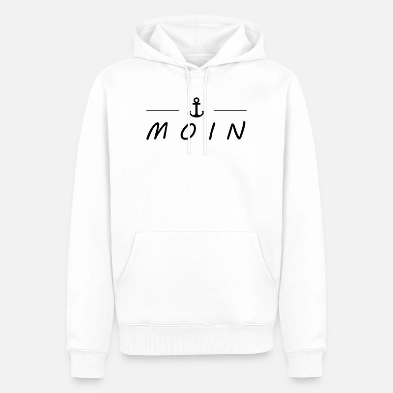 Moin - Männer Premium Bio Hoodie - Weiß