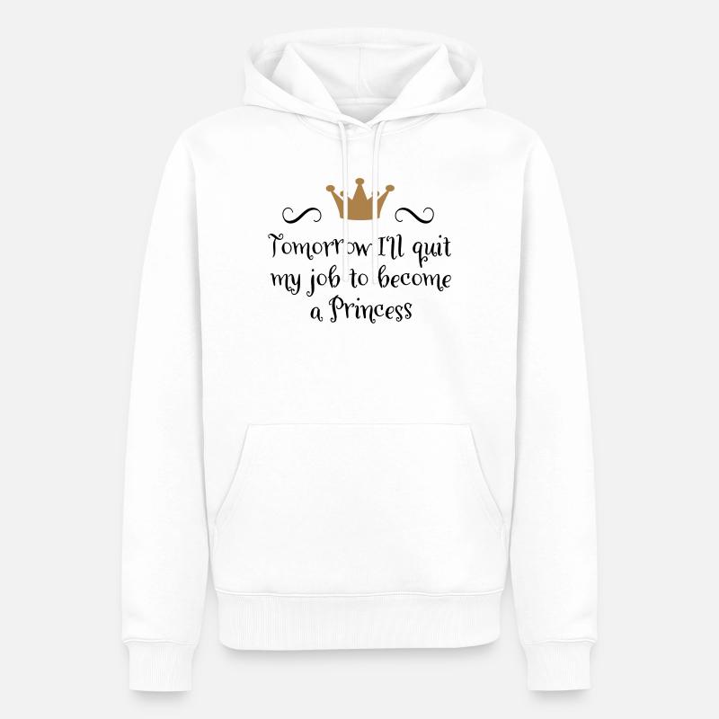 princess - Sweat à capuche Premium bio Homme - blanc