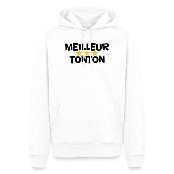 BEST UNCLE - Männer Premium Bio Hoodie - Weiß - Vorne - Nico (187cm)