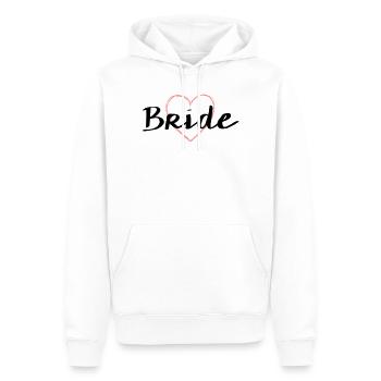 Bride Herz Junggesellenabschied Hochzeit - Männer Premium Bio Hoodie - Weiß - Vorne - Nico (187cm)
