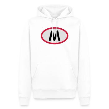 M - Y'en a marre - Sweat à capuche Premium bio Homme - blanc - Devant - Nico (187cm)