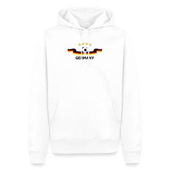Deutschland Fußball Design - Männer Premium Bio Hoodie - Weiß - Vorne - Nico (187cm)