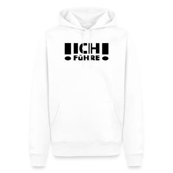 Je mène - Sweat à capuche Premium bio Homme - blanc - Devant - Nico (187cm)