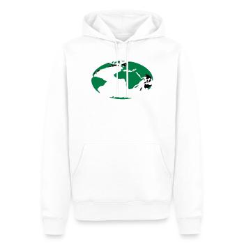 Erde - Männer Premium Bio Hoodie - Weiß - Vorne - Nico (187cm)