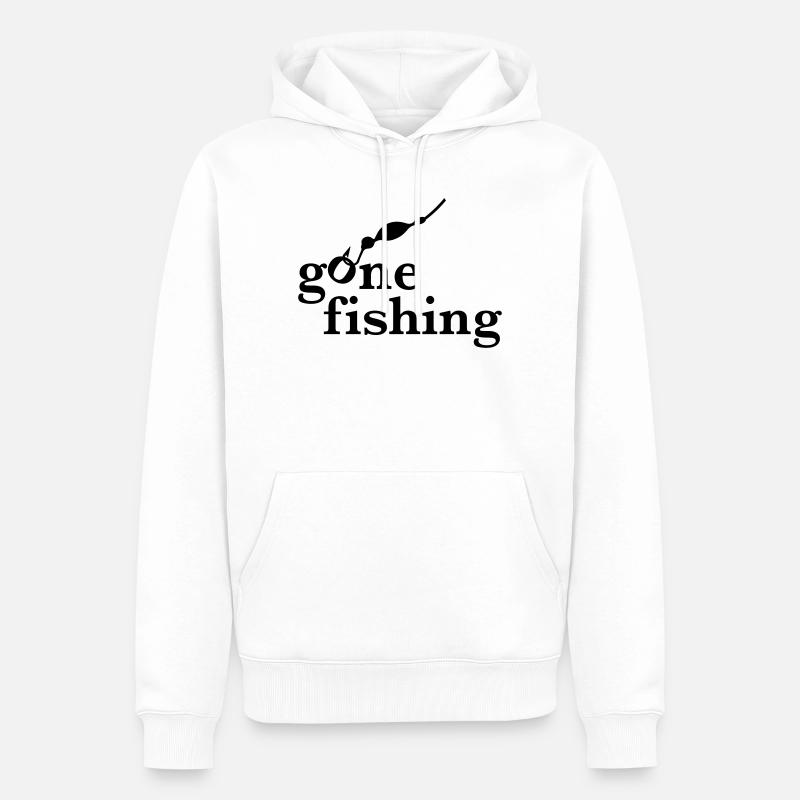 Pêche - Sweat à capuche Premium bio Homme - blanc