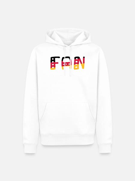 FAN - Shirt Germany - Men’s Premium Organic Hoodie - white