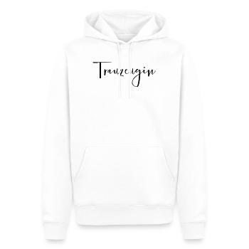 Partie de bachelorette demoiselle d'honneur - Sweat à capuche Premium bio Homme - blanc - Devant - Nico (187cm)