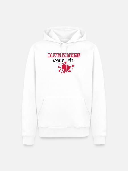 Blutabnahme Medizin Blut Beruf Geschenk Spruch - Männer Premium Bio Hoodie - Weiß