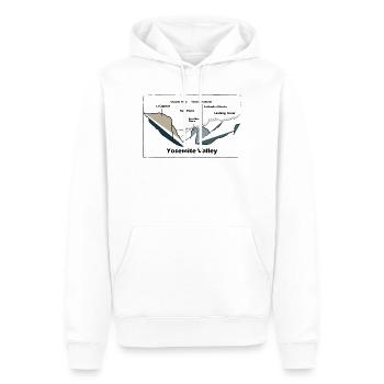 Vallée de Yosemite - Sweat à capuche Premium bio Homme - blanc - Devant - Nico (187cm)