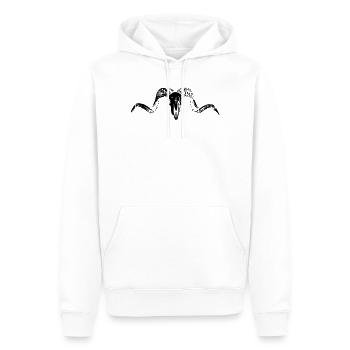 goat black skull - Men’s Premium Organic Hoodie - white - Front - Nico (187cm)