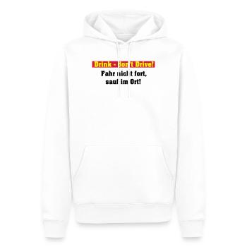 Party Shirt , Drink ... sauf im Ort (25) - Männer Premium Bio Hoodie - Weiß - Vorne - Nico (187cm)