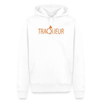 Traqueur ! - Sweat à capuche Premium bio Homme - blanc - Devant - Nico (187cm)