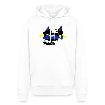 rafting - Sweat à capuche Premium bio Homme - blanc - Devant - Nico (187cm)