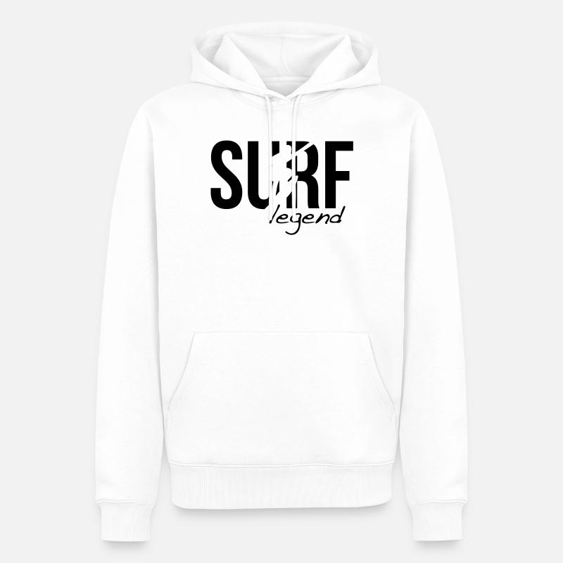 surffaus surffailla surf - Premium luomulaatuinen miesten huppari - valkoinen