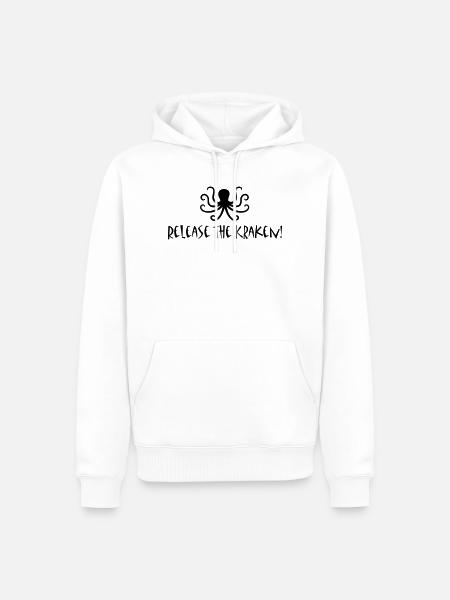 Release the Kraken - Men’s Premium Organic Hoodie - white