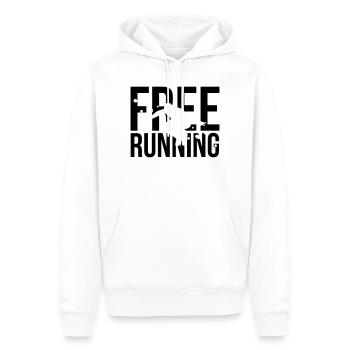 free running - Men’s Premium Organic Hoodie - white - Front - Nico (187cm)