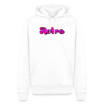 Rétro - Sweat à capuche Premium bio Homme - blanc - Devant - Nico (187cm)