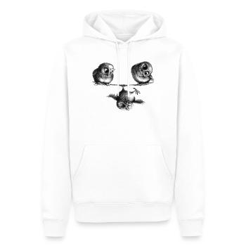 Three Owls - Freedom and Fun - Men’s Premium Organic Hoodie - white - Front - Nico (187cm)