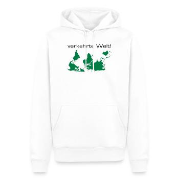verkehrte welt - Männer Premium Bio Hoodie - Weiß - Vorne - Nico (187cm)
