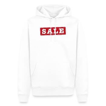SALE - Männer Premium Bio Hoodie - Weiß - Vorne - Nico (187cm)